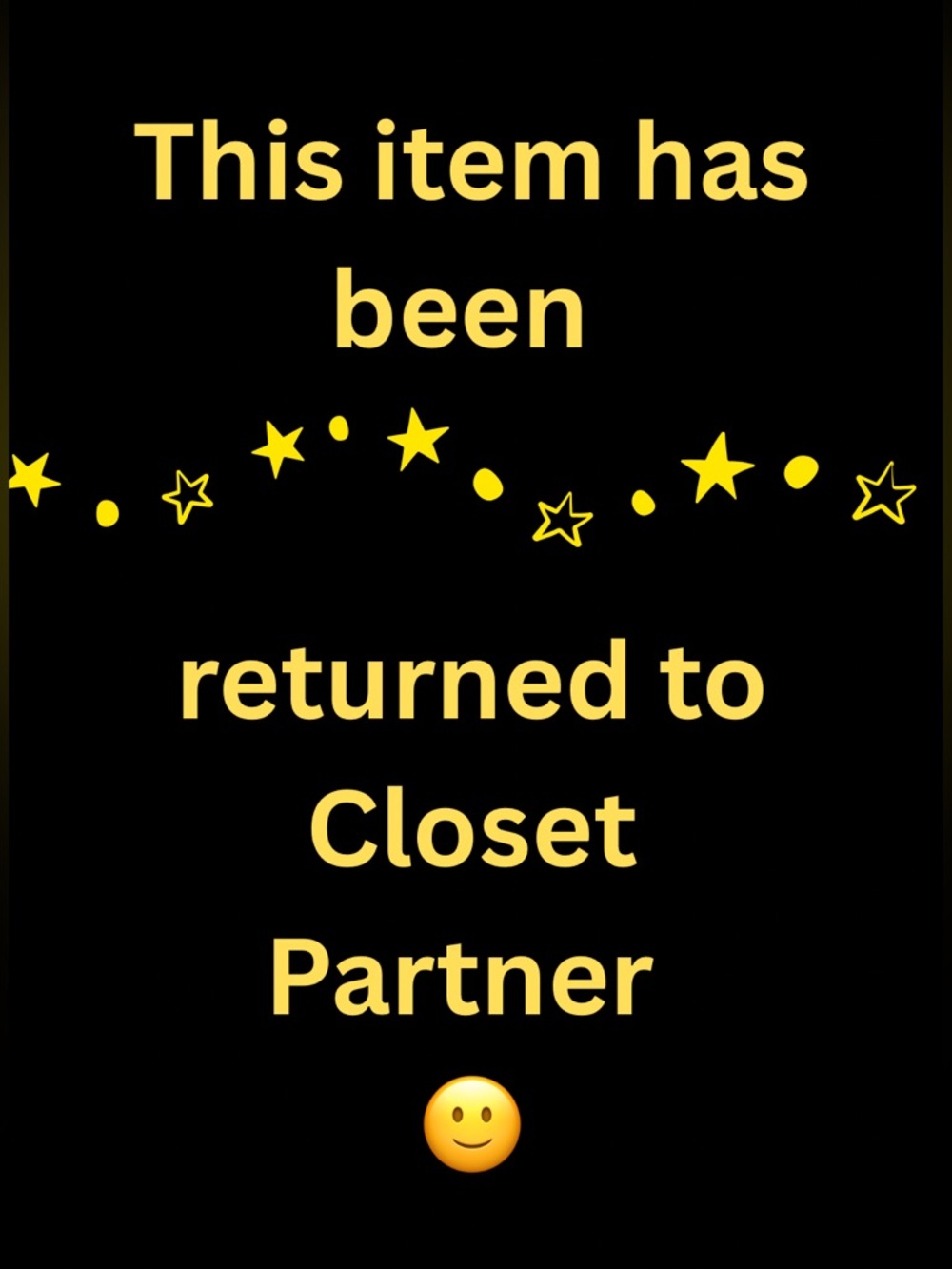 ⭐️This Item Has Been Returned to my Closet Partner⭐️